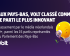 Fond violet avec des étoiles europénnes. Image d'un personnage ampoule avec une loupe. En texte : 