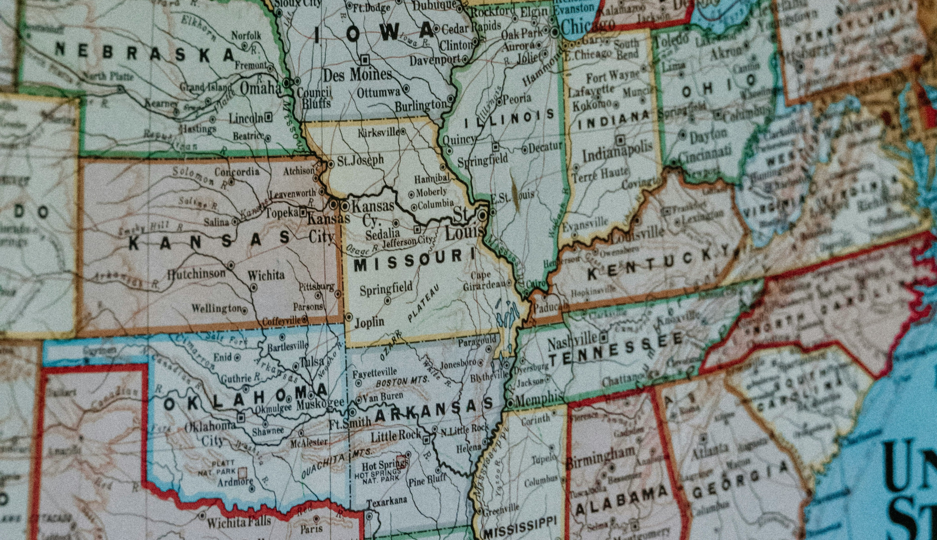 Les états de est de l'USA