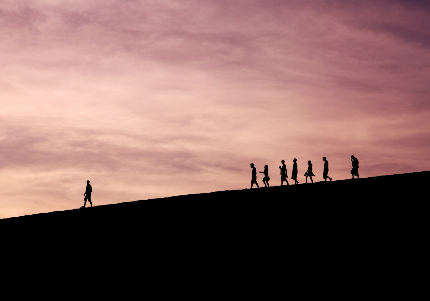 Les personnes qui suivent un leader