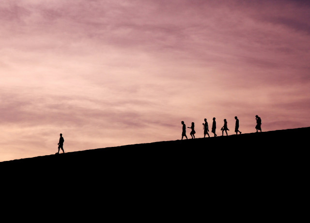 Les personnes qui suivent un leader