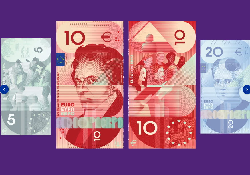 Quelques-unes des options envisagées pour les nouveaux billets en euros