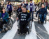 Militants en fauteuil roulant lors de la manifestation Freedom Drive à Bruxelles