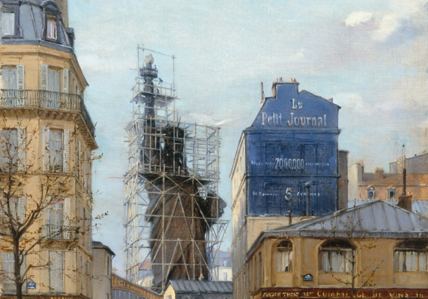 statue de la liberté en construction à paris en 1883