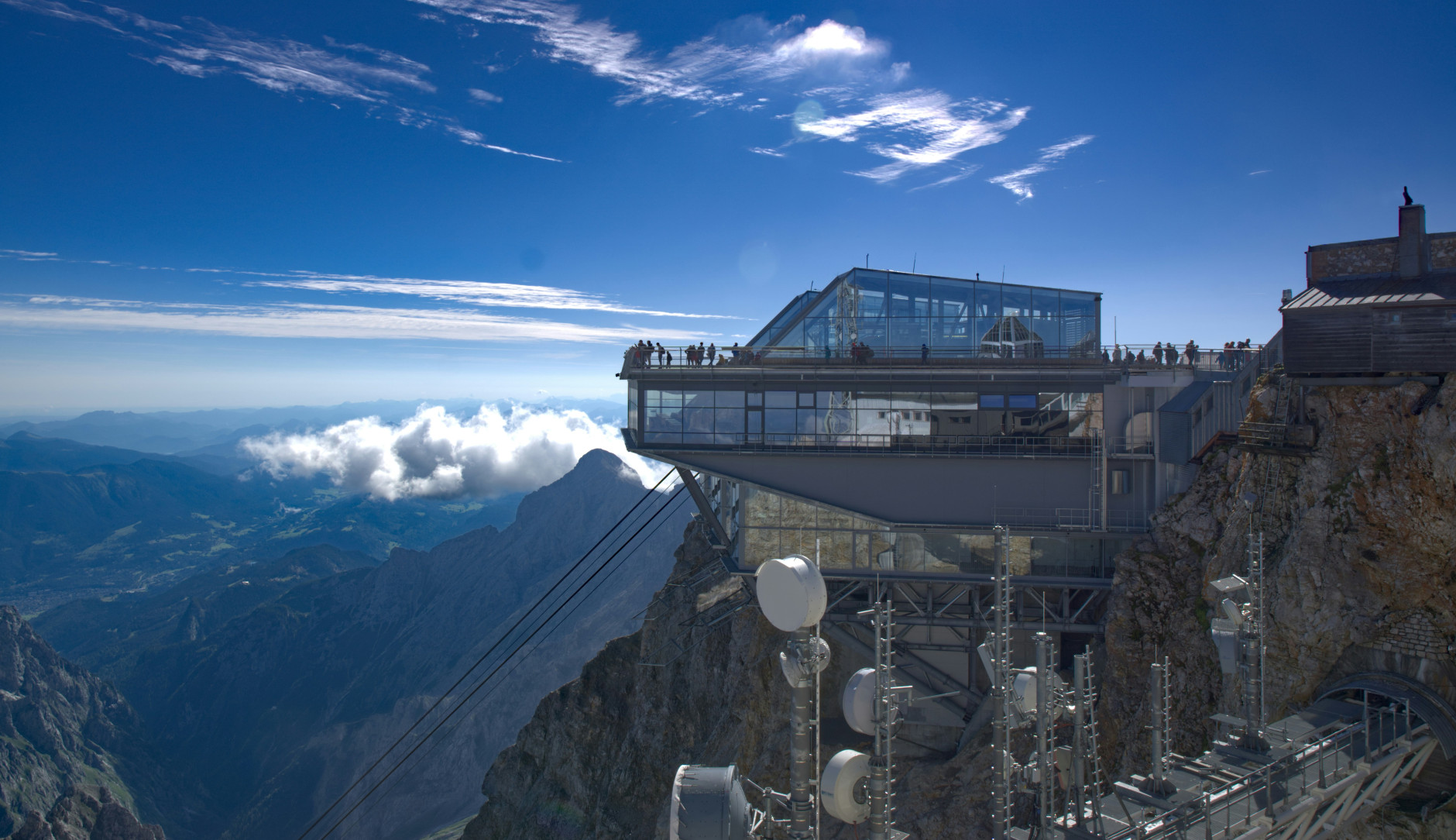 Bâtiments au sommet de la Zugspitze