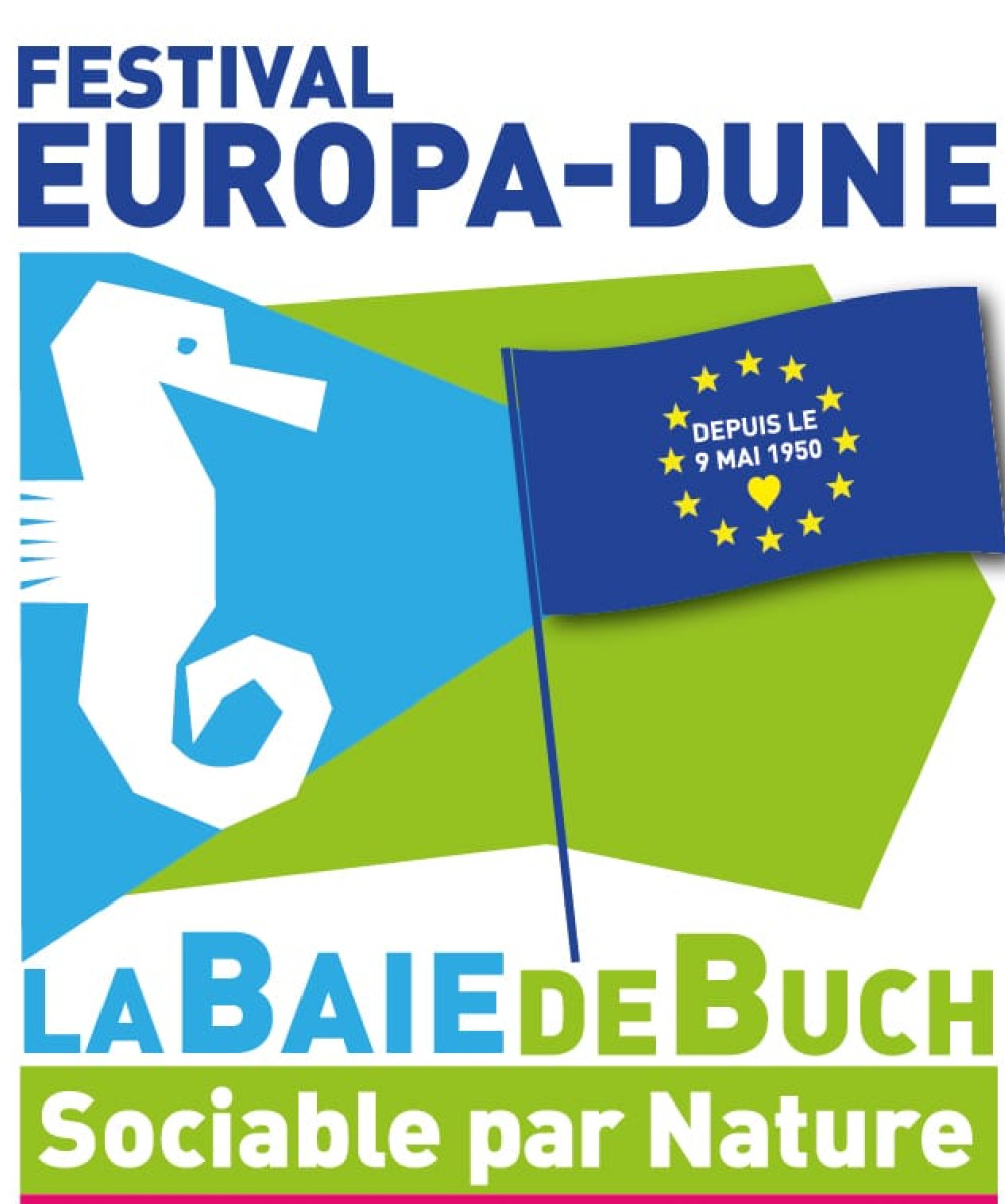 affiche blue et verte sur fond blanc drapeau européen