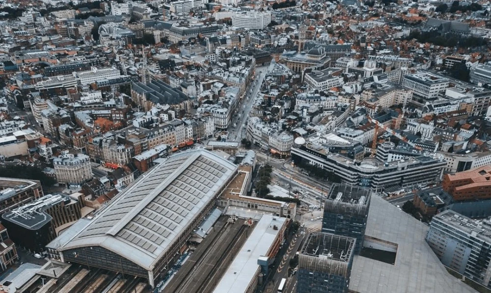 Gare de Lille Flandres vu de l'air