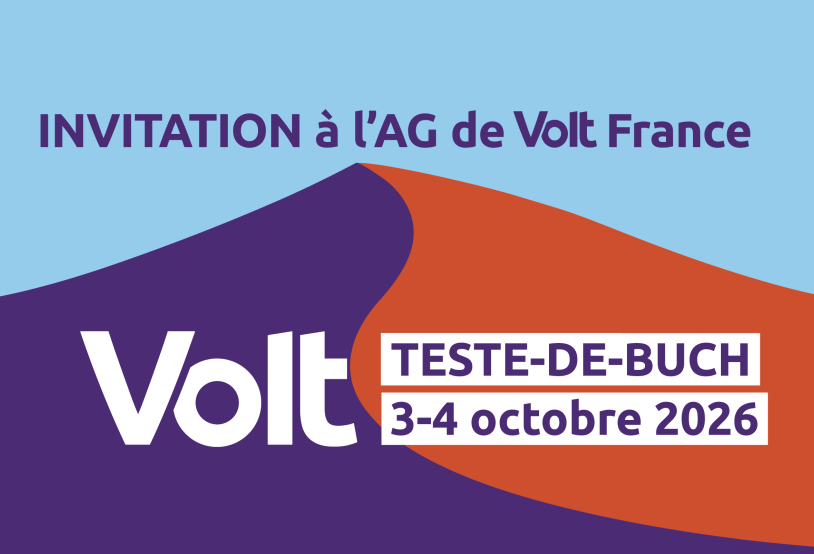 Invitation à l'AG de Volt France