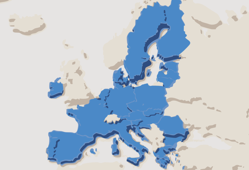 carte artistique de l'espace Schengen