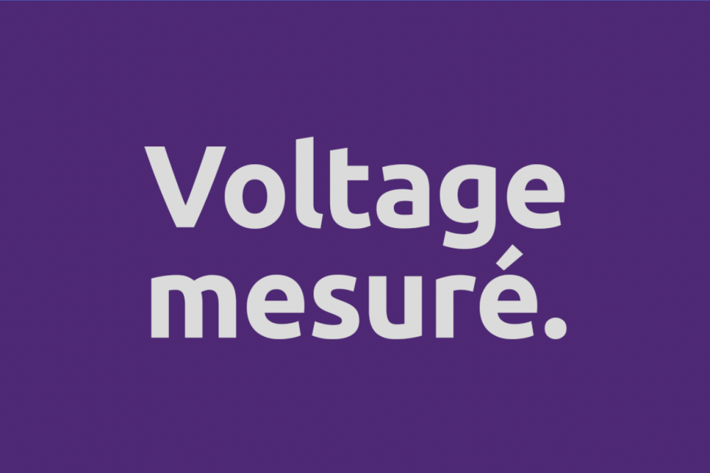 Le logo Voltage mesuré