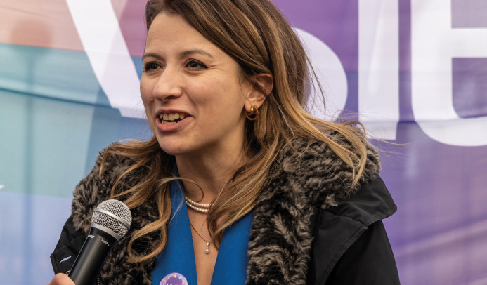 Francesca Romana D'Antuono au micro