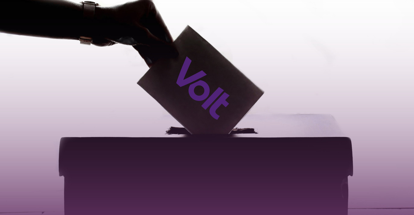 Urne avec vote pour Volt