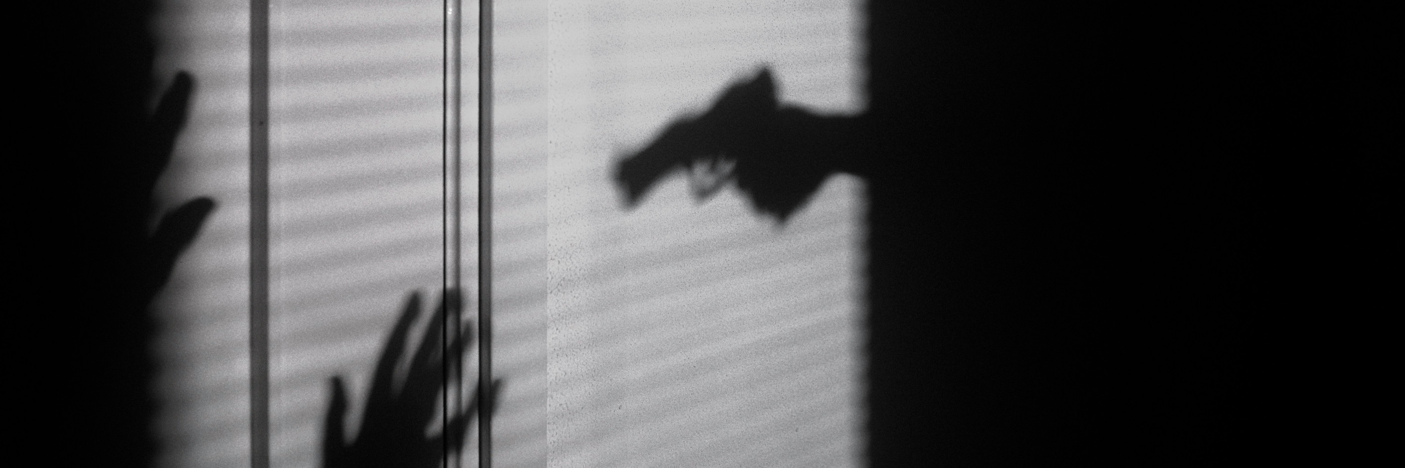 ombres d'une personne menacée avec un pistolet