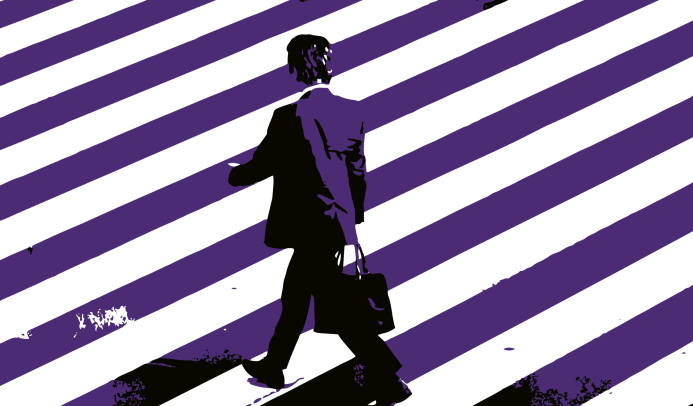 Un Salaryman violet