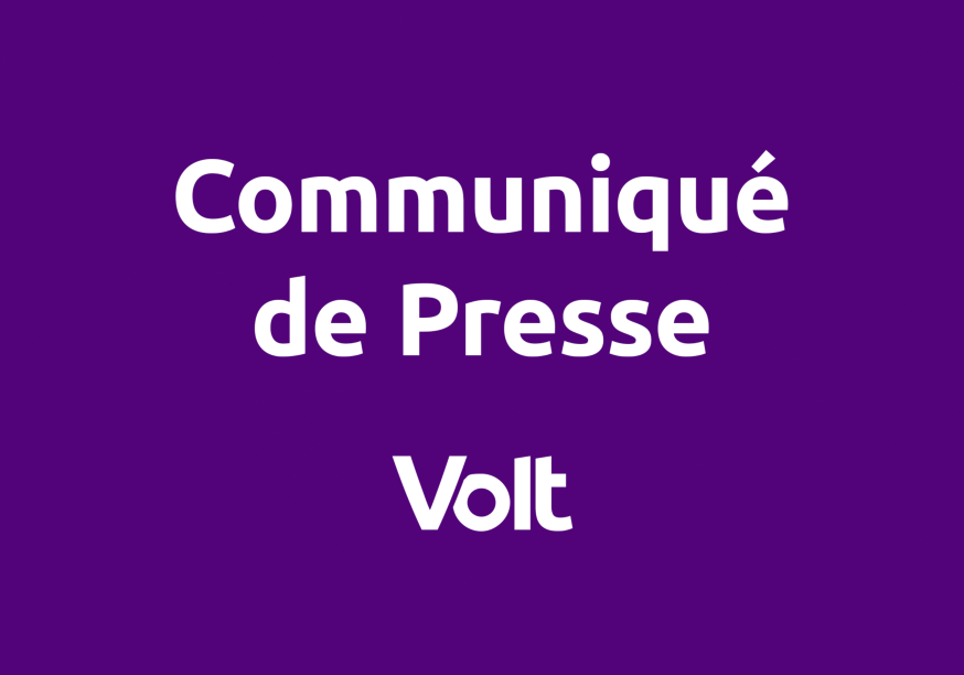 Communiqué de presse Volt