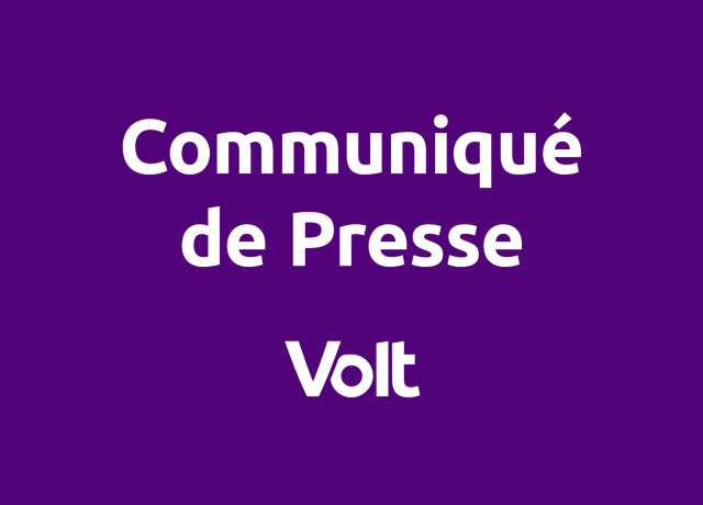 Communiqué de presse Volt
