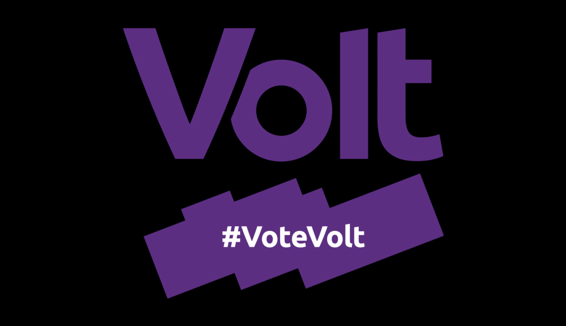 Logo de Volt avec hashtag #votevolt